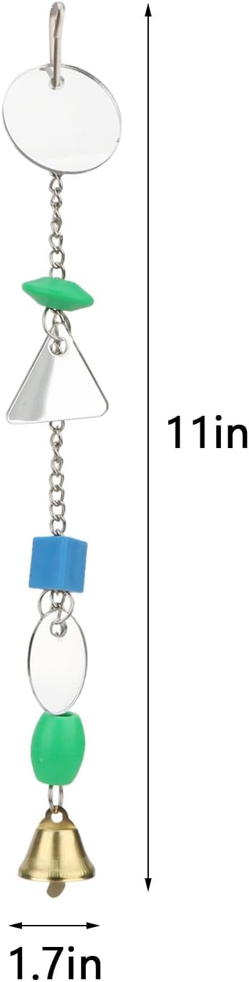 Hypeety Pet Bird Mirror with Bell Interactive Parrot Toy - Image 2