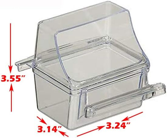 Lot of 4 Bird Cage White Plastic Seed Water Feeder Cups - Image 2