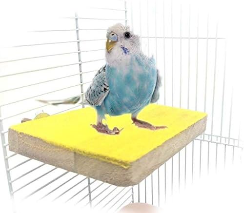 Litewoo 4 PCS Bird Perch Stand Toy Parrot Wooden Stand Platform Colorful Sand - Image 7