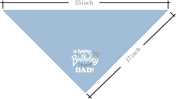 Happy Birthday Dog Bandana, Letter Print, 25 x 17 inch, Bandana Neck, All - Image 4