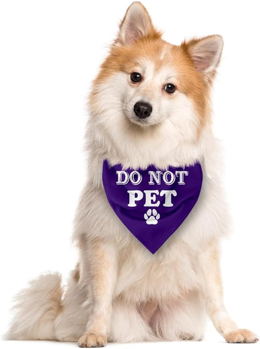 Do Not Pet Dog Bandana, Funny Cute Dog Bandana, Pet Dog Triangle Scarf - Image 2