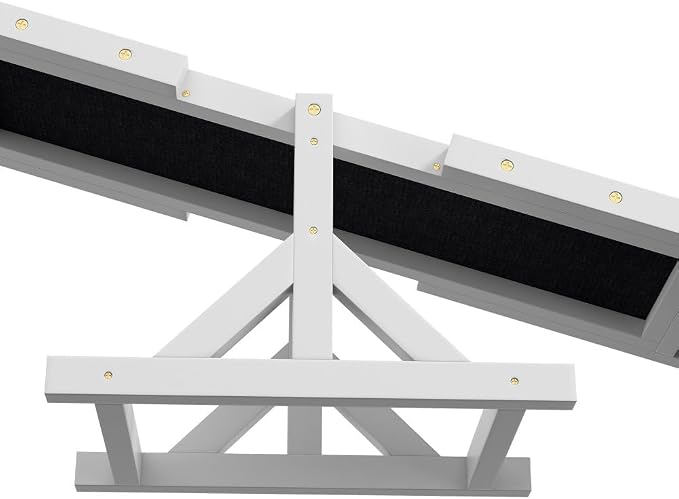 71" Dog Agility Seesaw Outdoor for Training and Exercise, Wooden Platform Dog - Image 8
