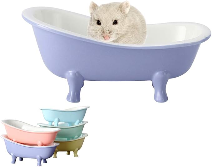 Small Animal Hamster Sand Bathtub, Bird Bathroom, Ice Accessories Cage Toys - Image 9