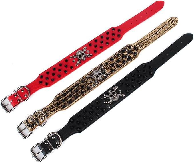 Serijoars Spiked Studded Dog Collar, PU Leather Dog Collar, Adjustable Pet - Image 5