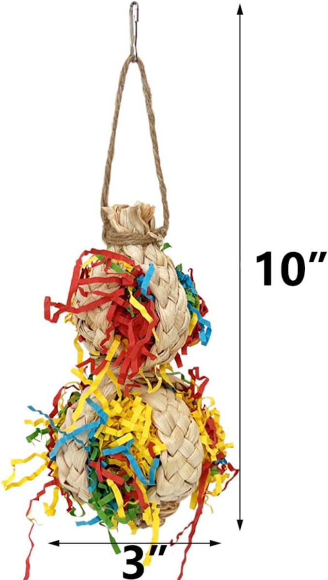 2PCS Bird Foraging Toys, Parrot Shredding Chewing Shredder Hanging Toys - Image 6