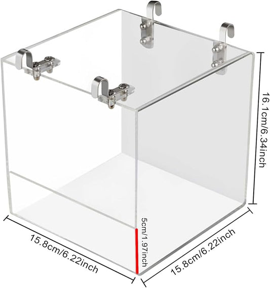 Hanging Cube Bird Bath Cage, Transparent Bird Bathtub Bath Shower - Image 2