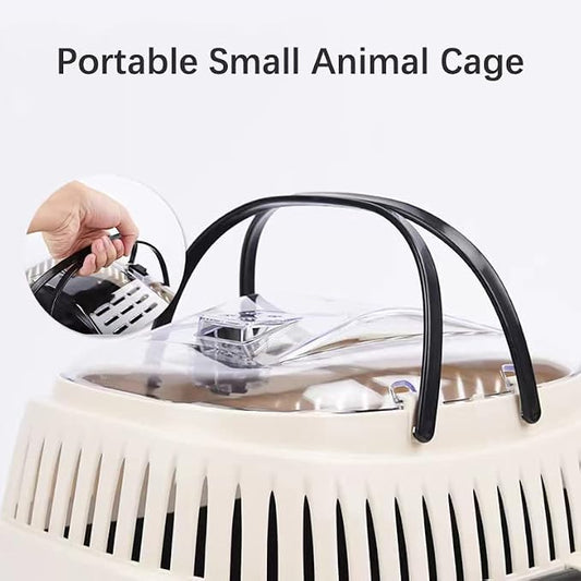 KAMEIOU Sky Blue Travel Small Animal Hamster Hedgehog Guinea Pig Cage Carrier - Image 2