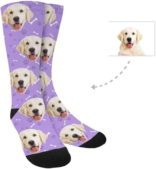 Custom Face Socks, Personalized Dog Lover Pet Photo Picture on Socks Unisex - Image 2