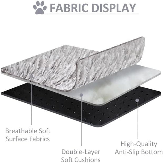 Original Calming Donut Dog and Cat Bed in Shag Fur, Dog Beds - Image 2