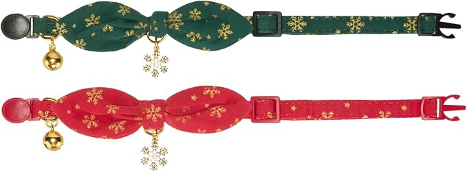 Bunny Ear Christmas Bowtie Cat Collar - Image 8