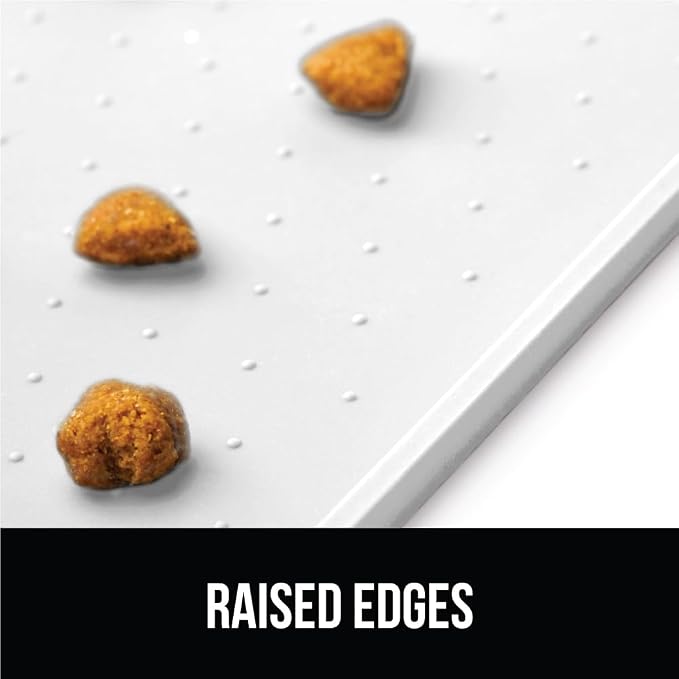 GORILLA GRIP 100% Waterproof Raised Edge BPA Free Silicone Pet Feeding Mat - Image 9