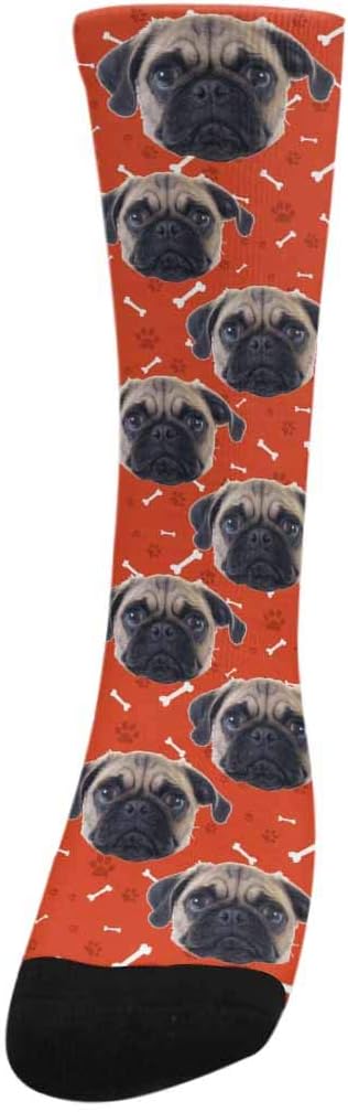 Custom Face Socks, Personalized Dog Lover Pet Photo Picture on Socks Unisex - Image 2