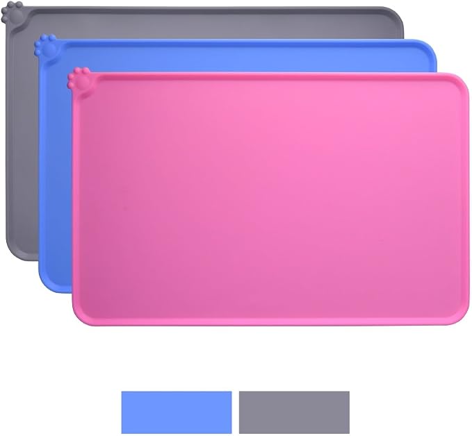Silicone Cat & Dog Bowl Mat, Non-Slip Pet Feeding Mat - Image 6