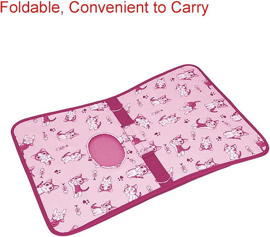 Pet Carrier with Shoulder Strap, 14 Inch x 9.4 Inch x 7 Inch Foldable Pink - Image 2