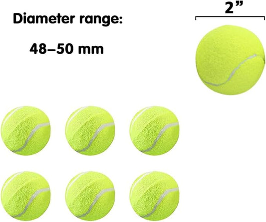6 Pack Mini Tennis Balls for Pet Playing Fecth, 2 inch Dogs Training Tennis - Image 2