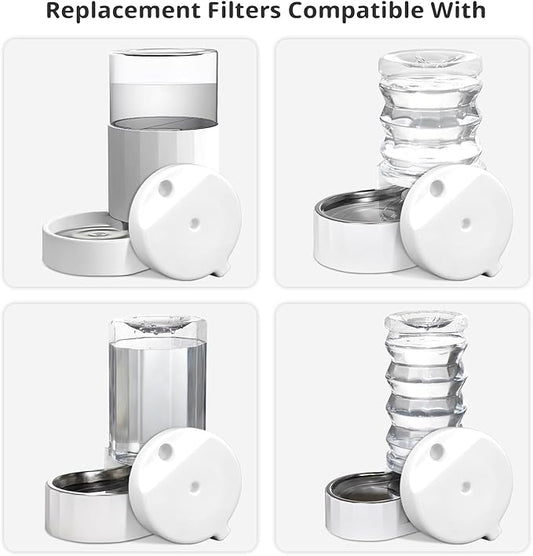 8Pcs Gravity Pet Water Fountain Filters, Automatic Pet Waterer Replacement - Image 2