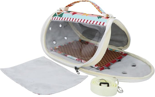 Wontee Small Pet Carrier Hamster Carrier Bag Portable Travel Carrier - Image 2