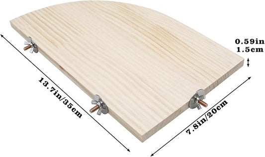 Bird Perch Stand Platform, 13.7 × 7.8 Inch Large Natural Wooden Small Animals - Image 2