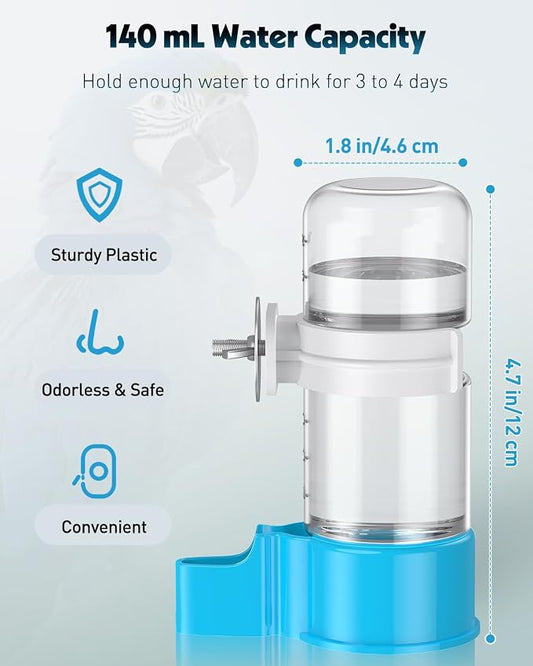 Pawfly Bird Water Dispenser, Automatic Water Feeder, Plastic Bird Cage Dispenser - Image 2