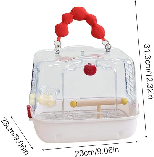 Bird Travel Carrier, Transparent Bird Carry Bag, Lightweight Sturdy Travel Tote - Image 2