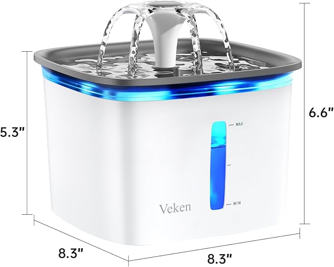 Veken Innovation Award Winner 95oz/2.8L Pet Fountain, Automatic Cat Water - Image 8