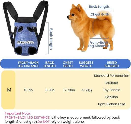 Dog Backpack Carrier, Front Pocket - Image 2