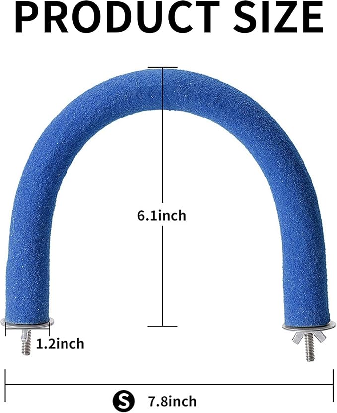 U Shape Parrot Perch Stand Toy Bird Platform Sand Paw Grinding Clean Stick - Image 7