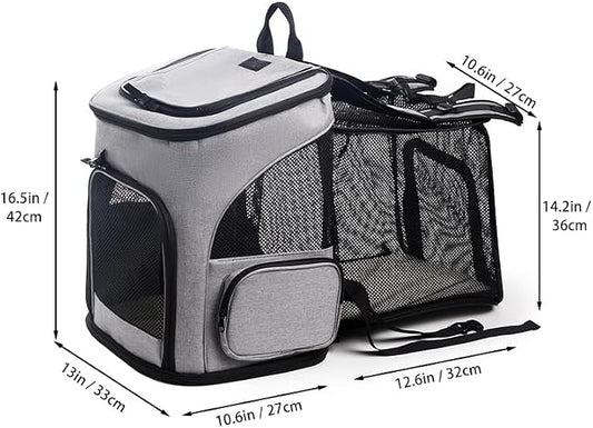 Expandable Cat Carrier Backpack, Large Soft Airline Approved Collapsible Pet Bag - Image 2