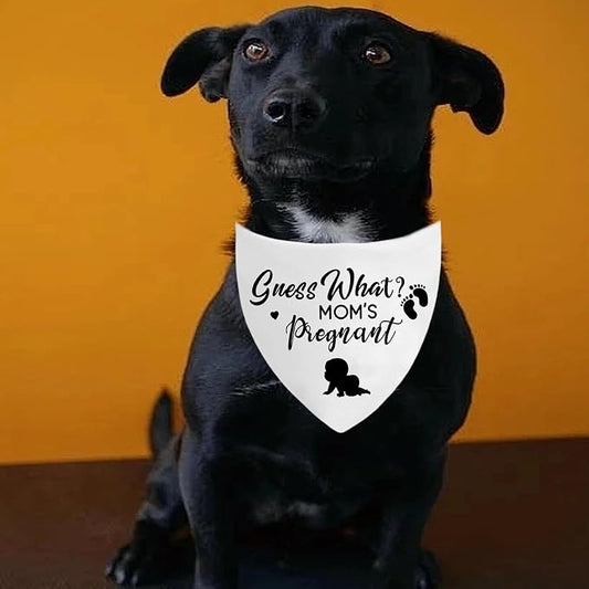 Pregnancy Announcement Dog Bandanas, Guess What? My Mom is Pregnant Reveal Scarf - Image 2