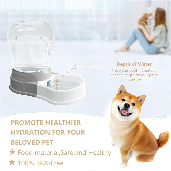 1 Gallon Automatic Dog Water Dispenser, Large Capacity Gravity Pet Water Bowl - Image 6