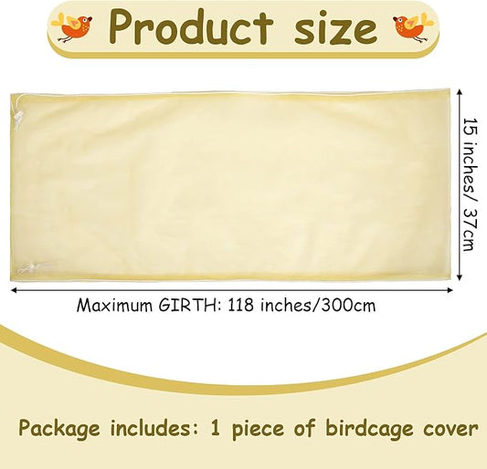 Shappy Large Bird Cage Seed Catcher, Bird Cage Cover Net Skirt Guard, - Image 2