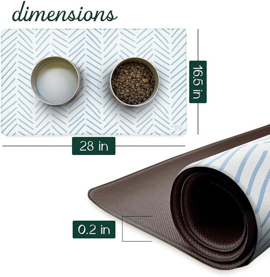 CROXTON & CO. Non-Slip Faux Leather Pet Feeding Mat - Image 2