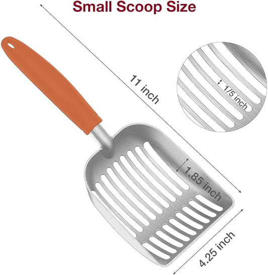 Cat Litter Scoop, Kitty Metal Scooper, Aluminum Alloy Sifter, Kitten Pooper - Image 2