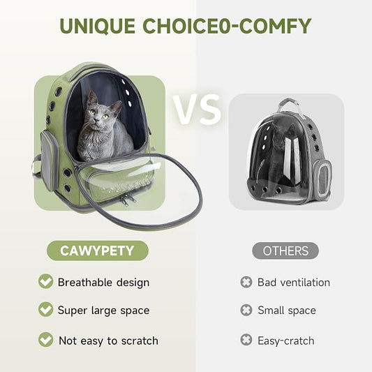 Cat Backpack Carrier, Breathable Cat Carrier Large Space Bubble Pet Backpack - Image 2