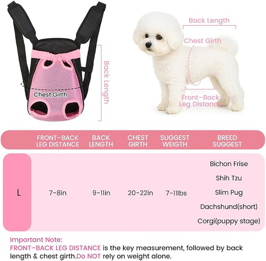 Mosago Dog Backpack Carrier, Thick Straps & Cushion, Pet Sling Front Backpacks - Image 2