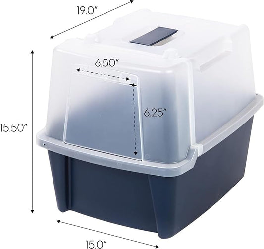 IRIS USA Cat Litter Box, Litter Box Enclosure - Image 2