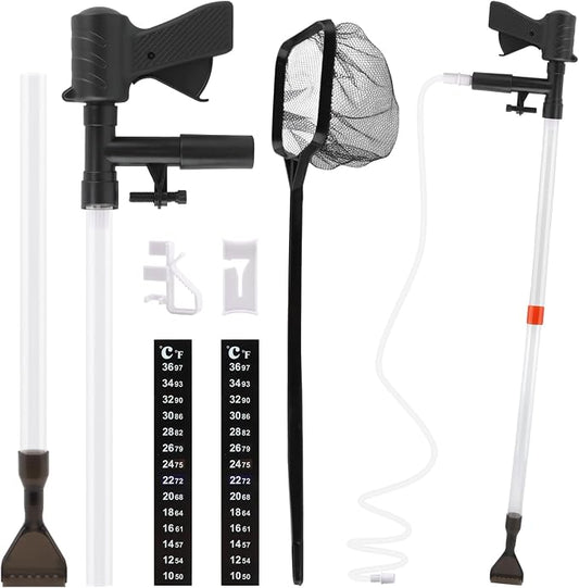 Aquarium Gravel Cleaner, Fish Tank Cleaner Kit, Aquarium Manual Press Noiseless - Image 2