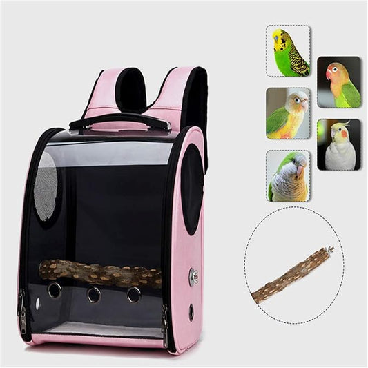 Bird Carrier Clear Parrot Outing Backpack APET Transparent Acrylic Bird Travel - Image 2