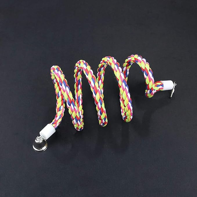 Bird Rope Perch Parakeet Toys, Spiral Cockatiel Toy, Cage Accessories - Image 7