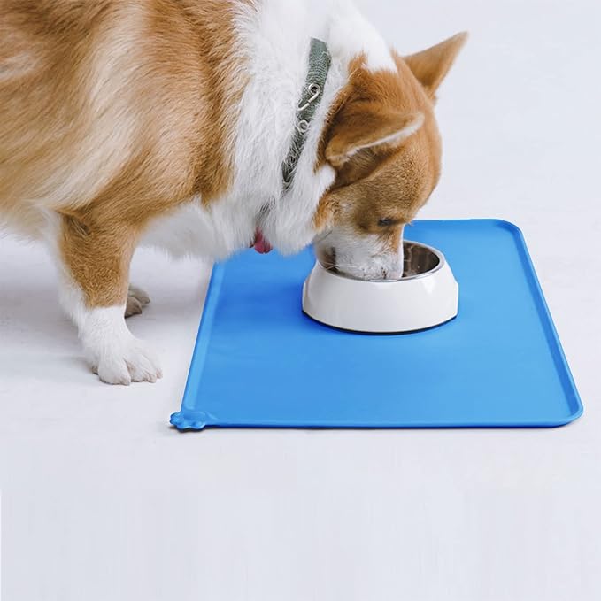 AUDWUD Silicone Waterproof Pet Feeding Mats, Anti Slip Bowl Pad, Dog Mat - Image 7