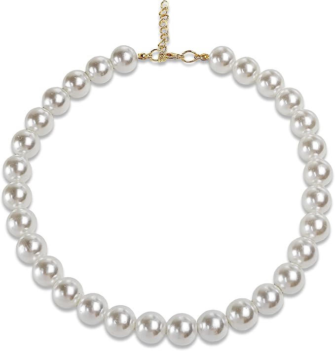 Chunky Pearl Dog Collar Large Breed, Adjustable Dog Necklace, Beaded Dog Collar - Image 7