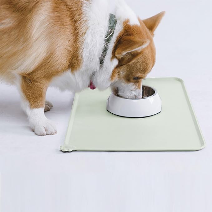 AUDWUD Silicone Waterproof Pet Feeding Mats, Anti Slip Bowl Pad, Dog Mat - Image 7