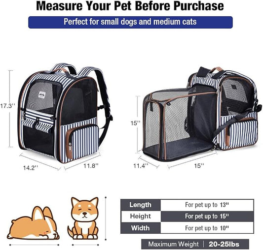 Lekebobor Extra Large Cat Backpack Carrier Expandable Pet Carrier Backpack - Image 2