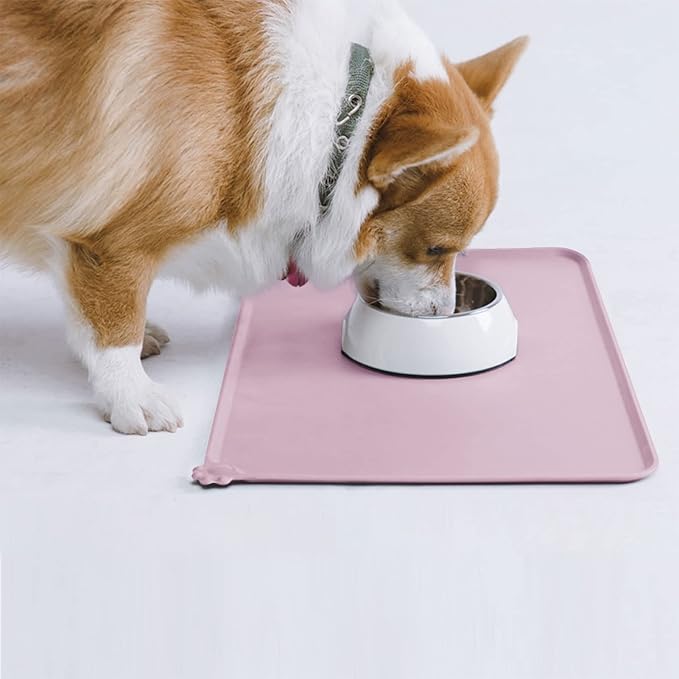 AUDWUD Silicone Waterproof Pet Feeding Mats, Anti Slip Bowl Pad, Dog Mat - Image 7