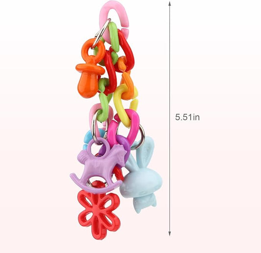 Hypeety Bird Parrot Foot Toy Chewing Swing Bite Toy Plastic Parrot Toys Bird - Image 2
