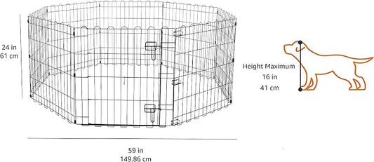 Amazon Basics Foldable Octagonal Metal Exercise Pen - Image 2