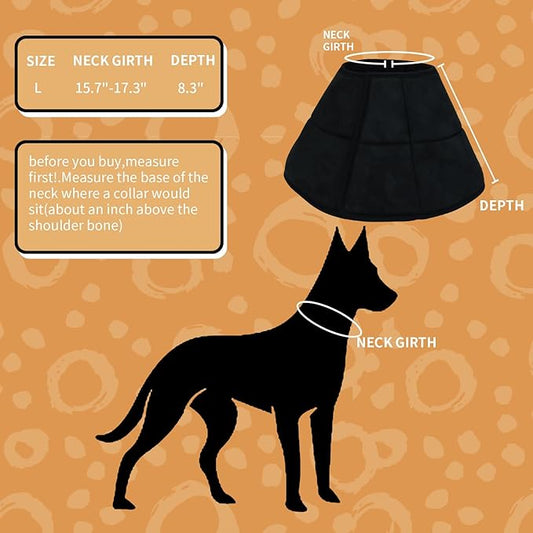 Adjustable Dog Cat Cone, Soft Recovery Cat Cone Collar, Dog Protective Collar - Image 2