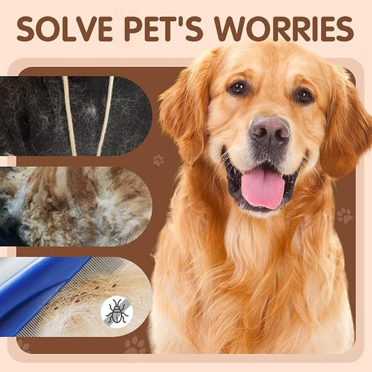 2 Pack Multifunctional Pet Comb, Upgrade Pet Grooming Brush Magic Tear Stain - Image 2