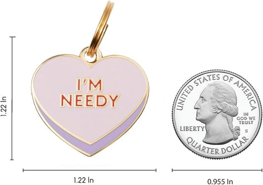 Two Tails Pet Company Personalized 'I'm Needy' Pet ID Tag & Collar Charm - Image 2