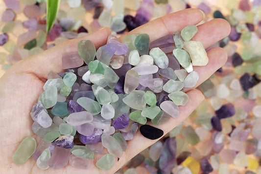 Fluorite Aquarium Gravel Rocks Natural Tumbled Healing Crystal Chips Bulk - Image 2